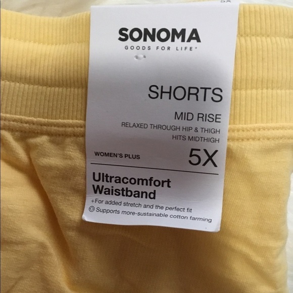 Sonoma 5X Cider Yellow Goods for life midrise knit shorts NWT - Picture 8 of 15